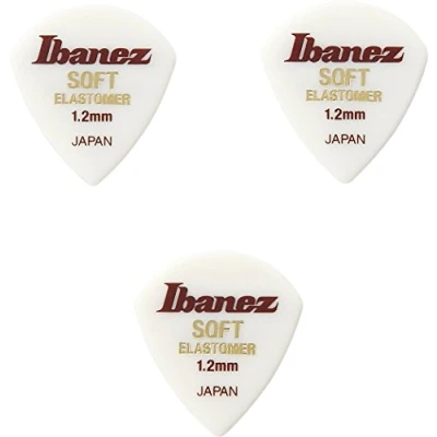 Afbeelding van Ibanez BEL18ST12 Elastomer Jazz Guitar Pick Soft 1.2mm (3 Pack) Plectrum set
