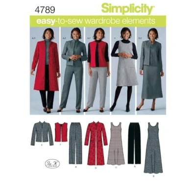 Afbeelding van Simplicity Naaipatroon 4789 maten &amp; Plus Smart Casual Wear Maten: AA (10 12 14 16 18)