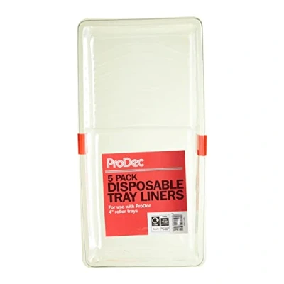 Afbeelding van ProDec 5 x 10,2 cm mini wegwerpverfbakjes voor het snel en zonder rommel van kleur veranderen, compatibel met verfrollen