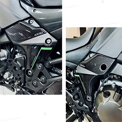 Afbeelding van Harsstickers 3D bescherming compatibel met KAWASAKI motorfiets en gemaakt voor Versys 1000 2019 2022 (framebescherming)