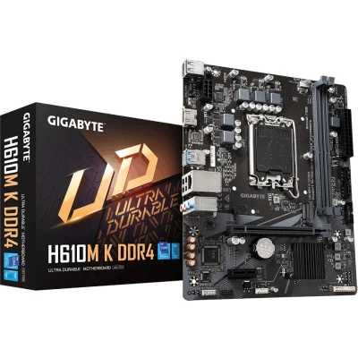 Afbeelding van Gigabyte H610M K DDR4 Moederbord Socket Intel 1700 Vormfactor Micro ATX chipset Intel® H610