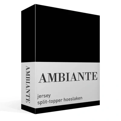 Afbeelding van Hoeslaken 2 Persoons 120x200 Ambiante Jersey Zwart