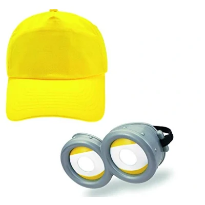 Afbeelding van 4sold Personaliseerbaar Minion Goggles kostuum, Despicable Me bril, Yellow2, Eén maat