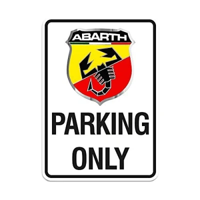 Afbeelding van Abarth 21400 Parkeerbord Only 28 x 40 cm