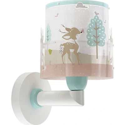 Afbeelding van Dalber loving deer Kinder wandlampen Roze;Wit