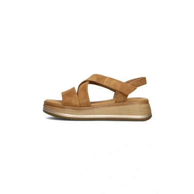 Afbeelding van Gabor 746 Sandalen Met Sleehak Dames Camel Maat 38,5