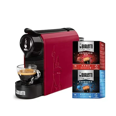 Afbeelding van Bialetti Gioia, Espresso koffiezetapparaat met 32 capsules, werkt uitsluitend rood