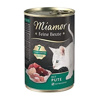 Afbeelding van 24 x 400 g Miamor Fijne Prooi Kalkoen Nat Kattenvoer
