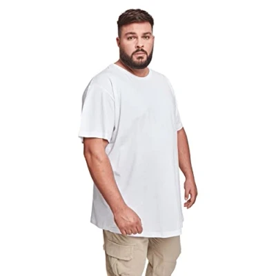 Image de Urban Classics T shirt pour homme Coupe longue Couleur unie Plusieurs couleurs Tailles XS 5XL, Blanc., S