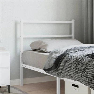 Image de vidaXL Tête de lit métal blanc 90 cm
