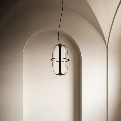 Afbeelding van LED design hanglamp Kooi, zwart