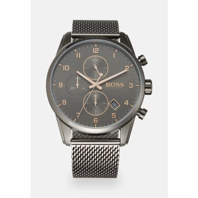Afbeelding van HUGO BOSS heren Skymaster horloge HB1513837 in de kleur Donkergrijs