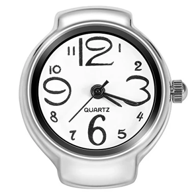 Afbeelding van Dilwe Analoog kwartshorloge, 8 trendy kleuren, voor dames en heren, Wit., Armband