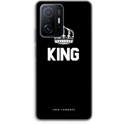 Afbeelding van Case Company® hoesje geschikt voor Xiaomi 11T King zwart Soft Cover Telefoonhoesje Bescherming aan alle Kanten en Schermrand