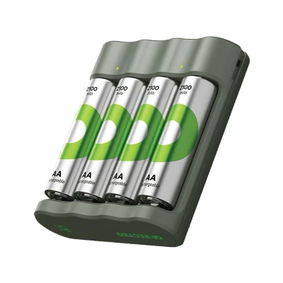 Image de GP Batteries Chargeur De Pile Usb B441 + 4 X Aa 2100 Mah Noir (gpacsb441001)
