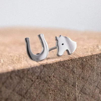 Image de Ponytail&amp;Co Boucles d&#039;oreilles Fer à cheval &amp; Acier