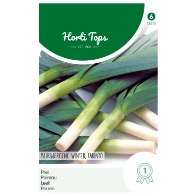 Afbeelding van Hortitops Prei Blauwgroene Winter Farinto Groentezaden 300 stuks