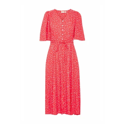 Afbeelding van Fransa Kamma Jurk, Dames, Maat: Large, Teaberry aop