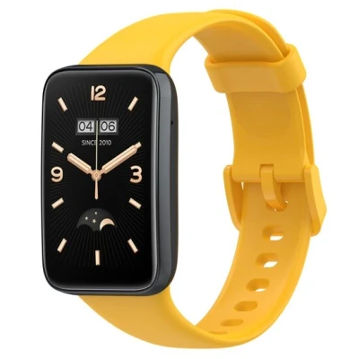Afbeelding van Siliconen sportbandje Geel Xiaomi Smart band 7 Pro
