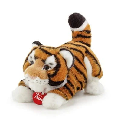 Afbeelding van Trudi Classic knuffel Tijger 18 cm Hoge kwaliteit pluche Knuffeldier voor jongens en meisjes Oranje Wit Zwart 18x14x19 maat S