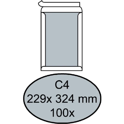 Afbeelding van Envelop Quantore bordrug C4 229x324mm zelfkl. wit 100stuks