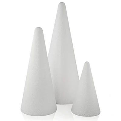 Afbeelding van MCE Commerce 1 piepschuimkegel Ø 7 cm 9 21 diameter 12 hoogte 27 cm, wit, x
