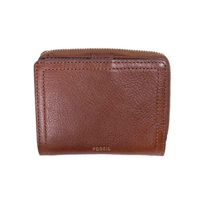 Afbeelding van Fossil Logan damesportemonnee, Multifunctioneel leer bruin 11,1 cm L x 2,5 B 8,9 H SL7923200, Bruin,