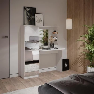 Afbeelding van Vicco Jasmin Kaptafel 123 cm met spiegel Wit