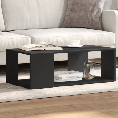 Afbeelding van Salontafel 89,5x48x30 cm bewerkt hout zwart