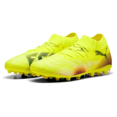 Afbeelding van Puma Future 8 Match Voetbalschoenen met kunststof noppen, Heren, Maat: 45, Yellow alert/black/sun struck Textiel/ synthetisch