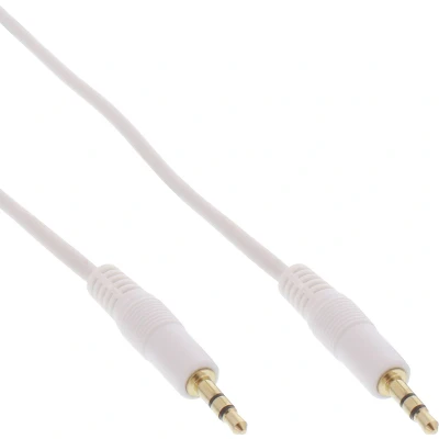 Afbeelding van 3,5mm Jack stereo audio kabel verguld / wit 2,5 meter