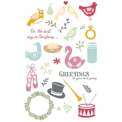 Afbeelding van Sizzix Clear Stamp Set A5 12 Days of Christmas 30pcs