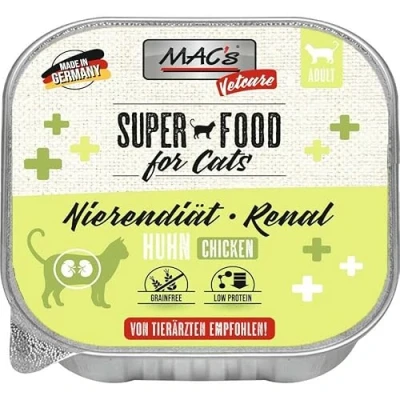 Afbeelding van MAC’s Vetcare Kattenvoer nierdieet kat Kippenvlees 8 x 100g