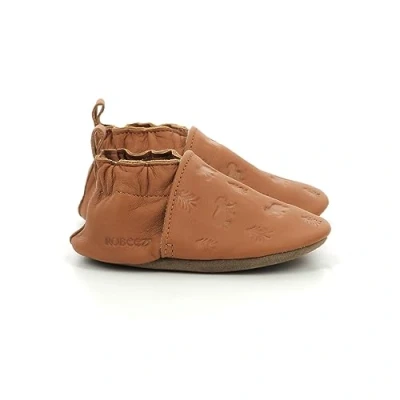 Afbeelding van Robeez BEAR&#039;S WALK Unisex Pantoffels voor kinderen, Maat: 30/31, Camel Leer