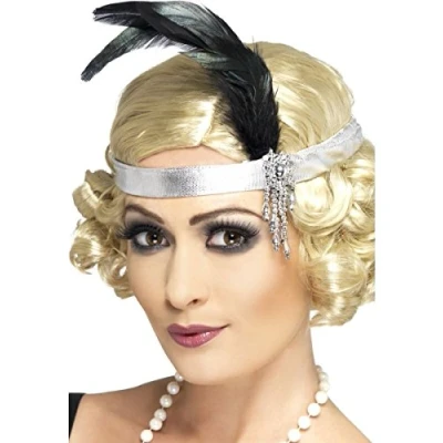 Afbeelding van Dressing Up &amp; Costumes 20s Razzel And Gang Silver Satin Charlesto