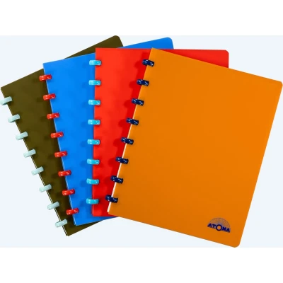 Afbeelding van Atoma Nature schrift, ft A5, 144 bladzijden, commercieel geruit, geassorteerde kleuren