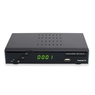 Afbeelding van SET ONE EasyOne 740 DVB T2 ontvanger voor digitale privé (Freenet TV) en openbare televisie juridische zenders met PVR functie, Full HD 1080p, HDMI, Hbb, USB 2.0, camping, zwart
