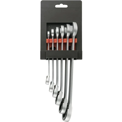 Afbeelding van TOOLCRAFT 824124 Steek ringsleutelratelset 6 delig 8 19 mm