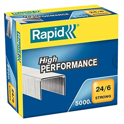 Afbeelding van Nieten Rapid 24/6 gegalvaniseerd strong 5000 stuks