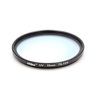 Afbeelding van vhbw Universeel UV filter, compatibel met cameralens schroefdraad 55 mm, beschermingsfilter, zwart
