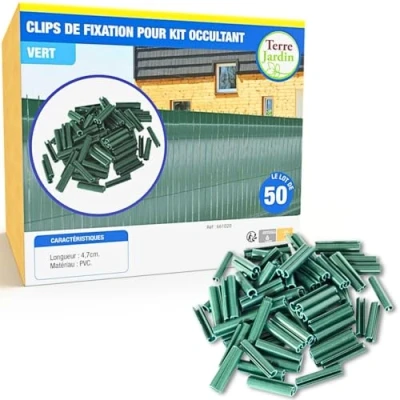 Afbeelding van TERRE JARDIN Bevestigingsclips voor inkijkbescherming set 50 stuks