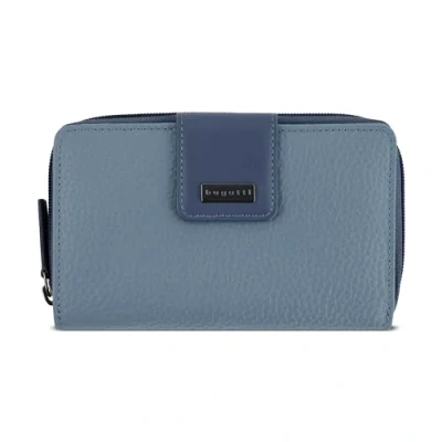 Afbeelding van Bugatti Sina echt lederen portemonnee voor dames met ritssluiting, M Denim, Grote