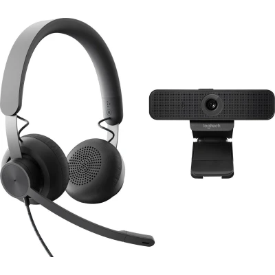 Afbeelding van Logitech Personal Collaboration kit Webcam en Headset Zwart