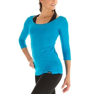 Afbeelding van Winshape WS4 damestop, 3/4 mouwen, voor fitness, yoga, pilates, Turkoois
