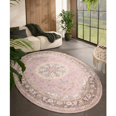 Afbeelding van Buitenkleed Ovaal Vintage Valenca Nova Paars/roze 230x330 Cm