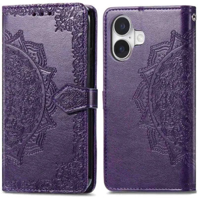 Afbeelding van imoshion Mandala Bookcase voor de Apple iPhone 17 Paars