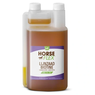 Image de Horseflex Huile de biotine graines lin 1L