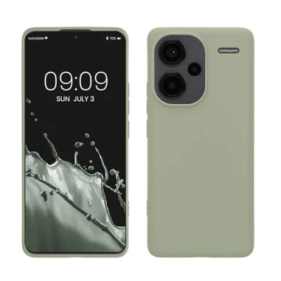 Afbeelding van kwmobile telefoonhoesje geschikt voor Xiaomi Redmi Note 13 Pro+ 5G / Pro Plus Hoesje smartphone Back cover in grijsgroen
