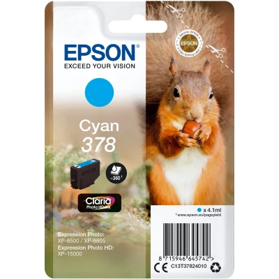 Afbeelding van Epson 378 (C13T37824010) Inktcartridge Cyaan