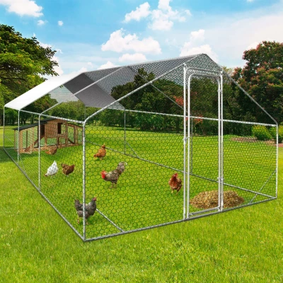 Image de Enclos poulailler 18 m² parc grillagé 6x3 M acier galvanisé
